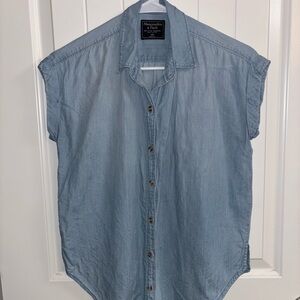 Abercrombie & Fitch Blue Casual Button Down Shirt